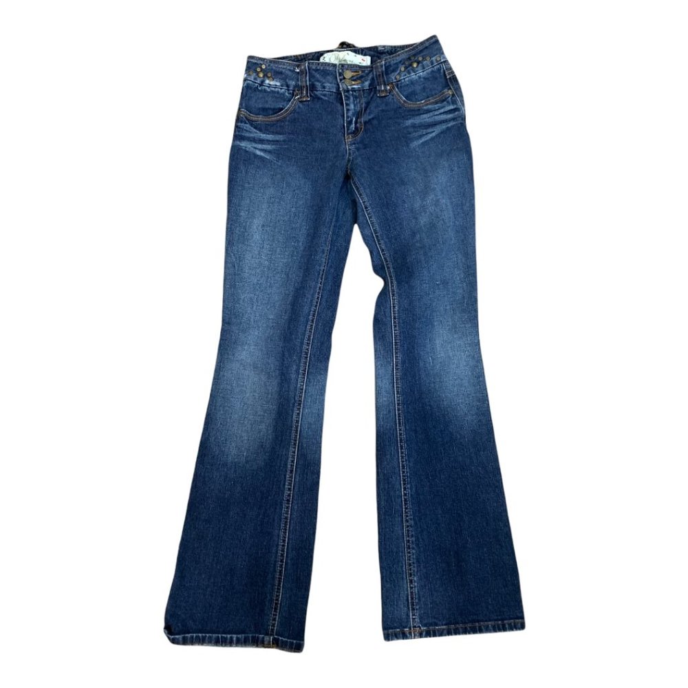 Vintage Y2K Delicious Mudd Jeans Womens Size 5 Lace Up Back Grommets Bootcut